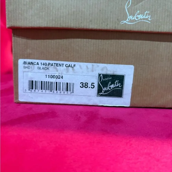 Christian Louboutin Black Patent Leather Bianca 140 Pumps